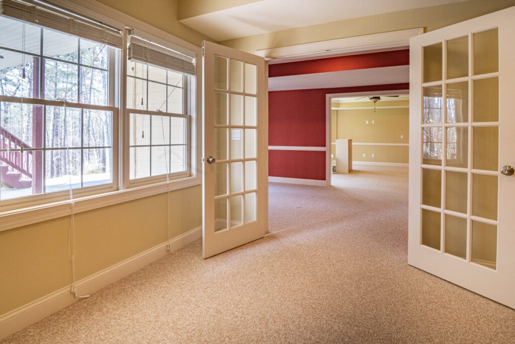 Wooden Framed Glass Doors inside a House